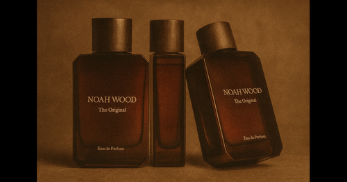Minimalist luxury cologne by Noah Wood